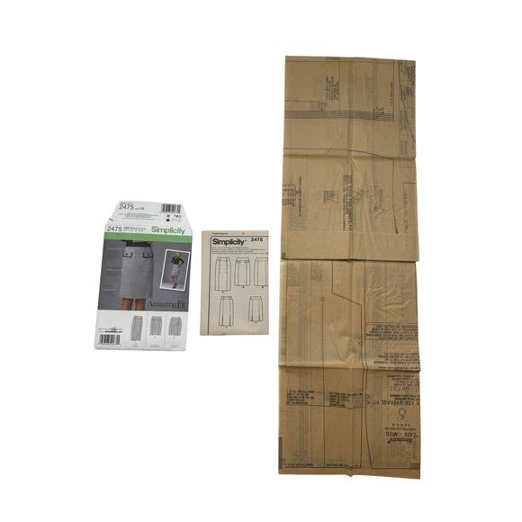 SIMPLICITY Amazing Fit Pencil Skirt Pattern Uncut #2475 Size H5 (6,8,10,12,14) - Picture 5 of 5